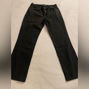 Women’s Lauren Ralph Lauren Black Denim Jeans straight leg size 12